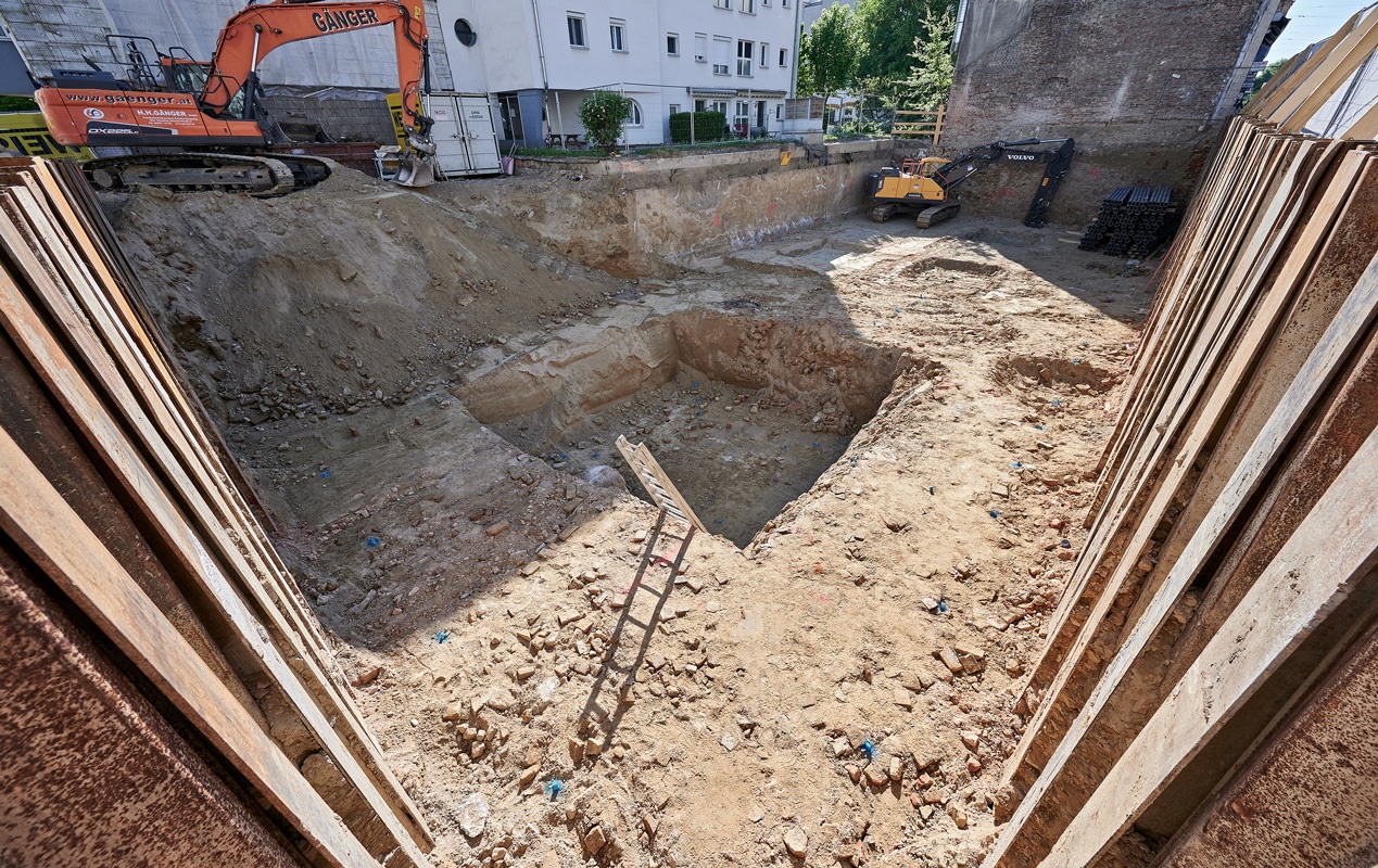 Kranplatzierung ausheben