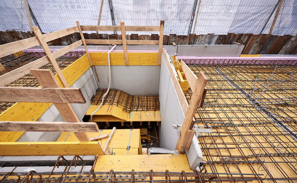 Ausnehmung für Treppe