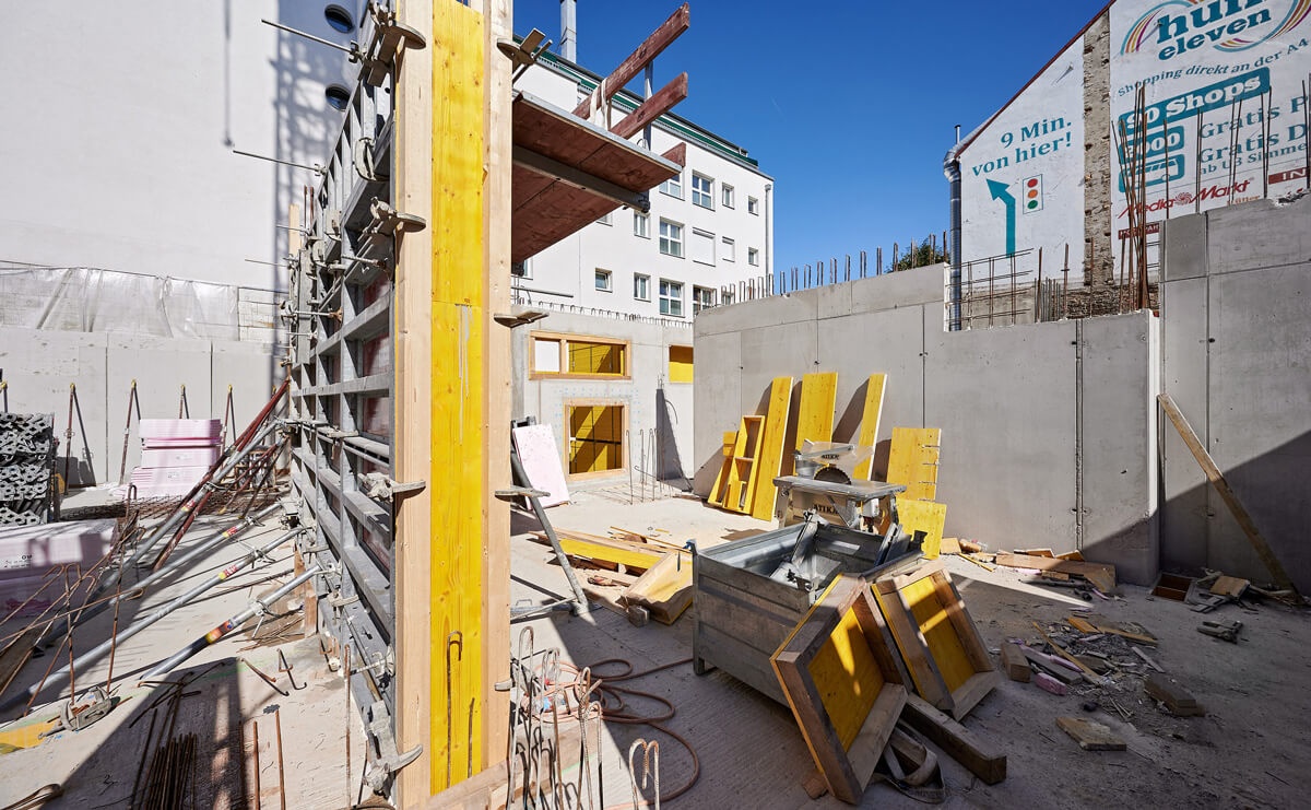 Wände im Erdgeschoss entstehen